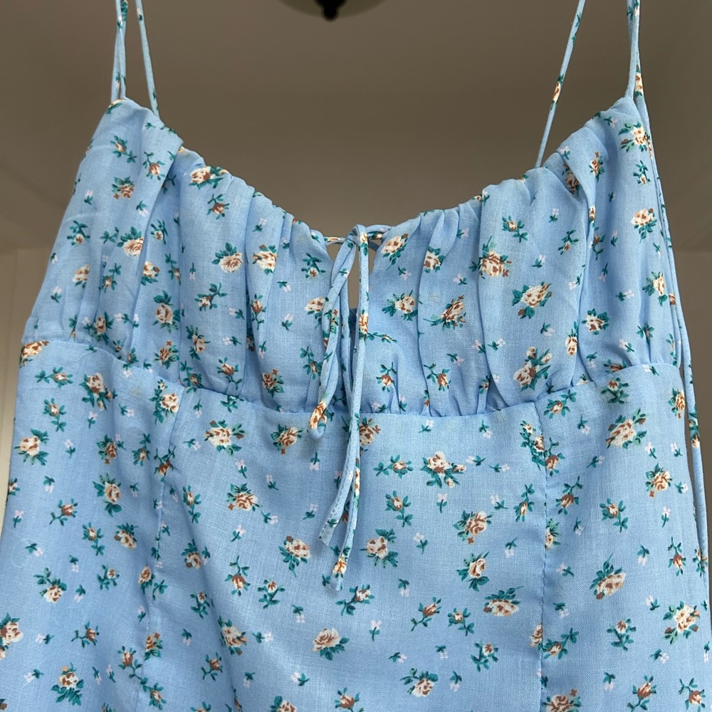 Floral Blue Princess Polly Sundress - Picture 2 of 4